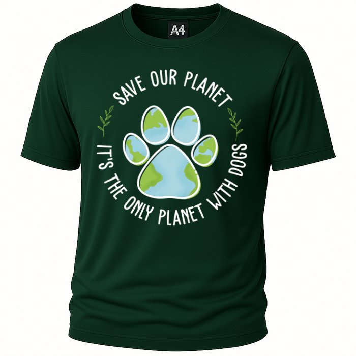 Save Our Planet It's The Only Planet With Dogs Earth Day Performance Shirt