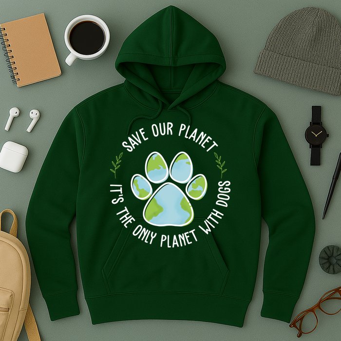 Save Our Planet It's The Only Planet With Dogs Earth Day Hoodie