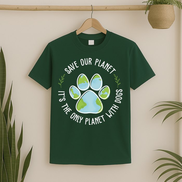 Save Our Planet It's The Only Planet With Dogs Earth Day T-Shirt