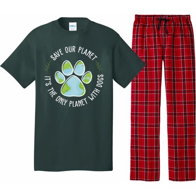 Save Our Planet It's The Only Planet With Dogs Earth Day Pajama Set