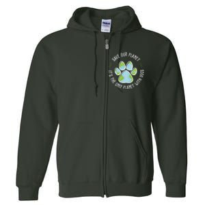 Save Our Planet It's The Only Planet With Dogs Earth Day Full Zip Hoodie