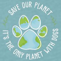 Save Our Planet It's The Only Planet With Dogs Earth Day Sueded Cloud Jersey T-Shirt