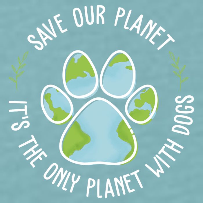 Save Our Planet It's The Only Planet With Dogs Earth Day Sueded Cloud Jersey T-Shirt