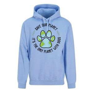 Save Our Planet It's The Only Planet With Dogs Earth Day Unisex Surf Hoodie