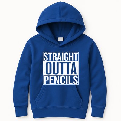 Straight Outta Pencils Gift Kids Hoodie