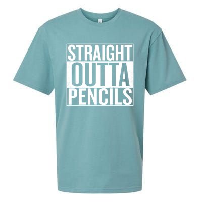 Straight Outta Pencils Gift Sueded Cloud Jersey T-Shirt