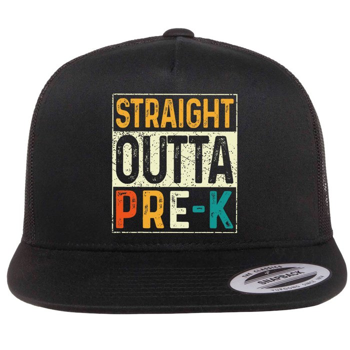 Straight Outta Pre K Preschool Graduation Gifts Flat Bill Trucker Hat