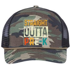 Straight Outta Pre K Preschool Graduation Gifts Retro Rope Trucker Hat Cap