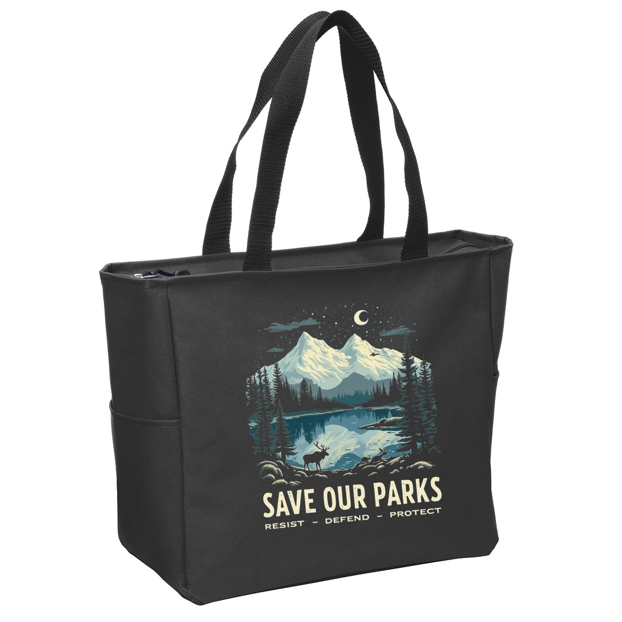 Save Our Parks Resist National Park Protect ALT US Nature Zip Tote Bag