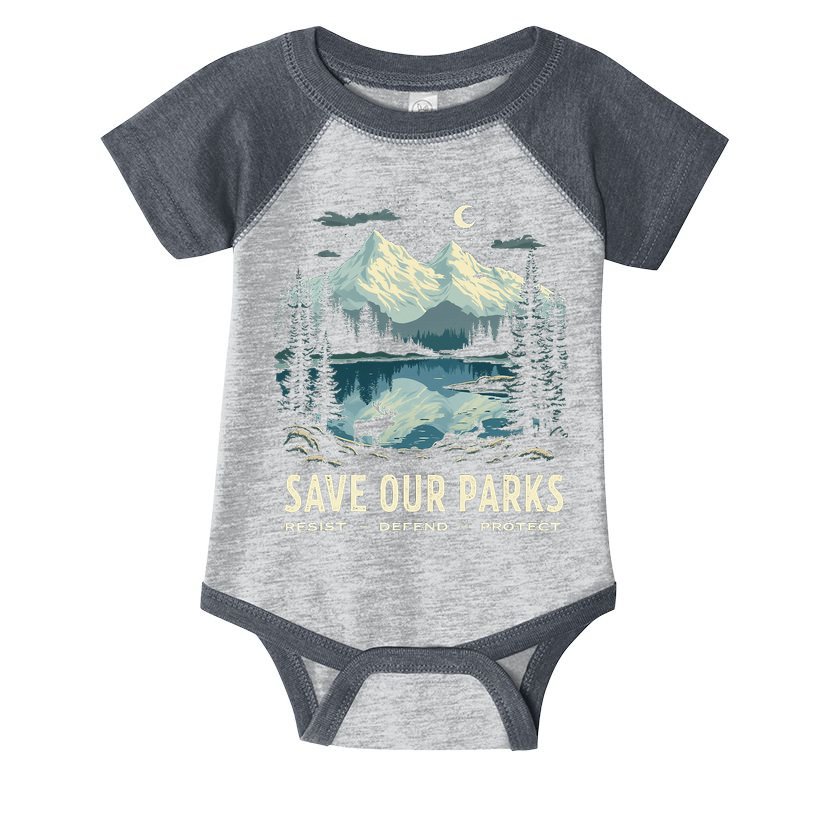 Save Our Parks Resist National Park Protect ALT US Nature Infant Baby Jersey Bodysuit
