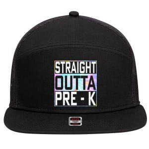 Straight Outta Pre K Preschool Graduation Gifts 7 Panel Mesh Trucker Snapback Hat