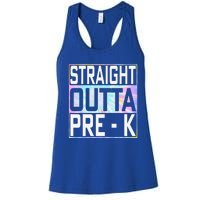 Straight Outta Pre K Preschool Graduation Gifts Women's Racerback Tank