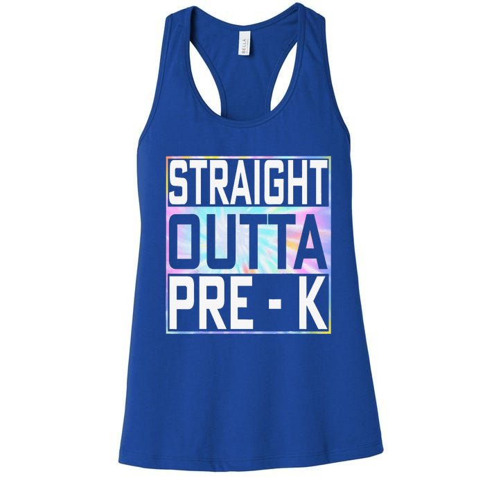 Straight Outta Pre K Preschool Graduation Gifts Women's Racerback Tank