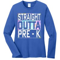 Straight Outta Pre K Preschool Graduation Gifts Ladies Long Sleeve Shirt