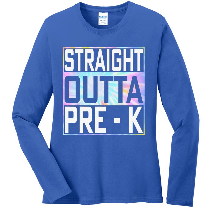 Straight Outta Pre K Preschool Graduation Gifts Ladies Long Sleeve Shirt