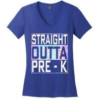 Straight Outta Pre K Preschool Graduation Gifts Women's V-Neck T-Shirt