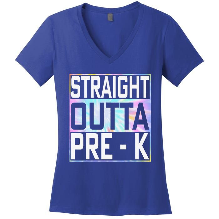 Straight Outta Pre K Preschool Graduation Gifts Women's V-Neck T-Shirt