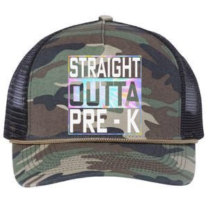 Straight Outta Pre K Preschool Graduation Gifts Retro Rope Trucker Hat Cap