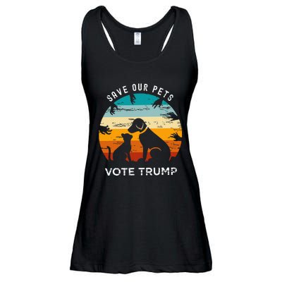 Save Our Pet Vote Trump 2024 Ladies Essential Flowy Tank