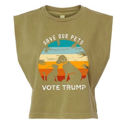 Save Our Pet Vote Trump 2024 Garment-Dyed Women's Muscle Tee