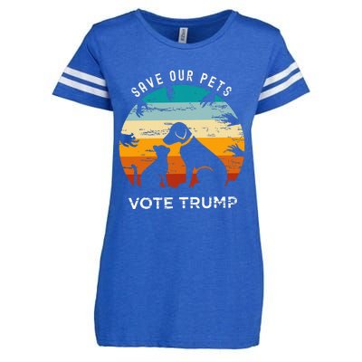 Save Our Pet Vote Trump 2024 Enza Ladies Jersey Football T-Shirt