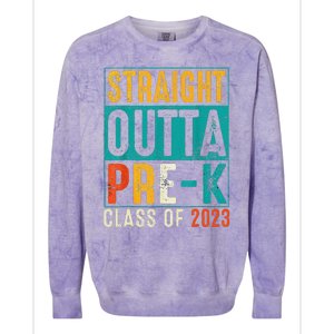 Straight Outta Pre K Preschool Graduation Gifts Colorblast Crewneck Sweatshirt