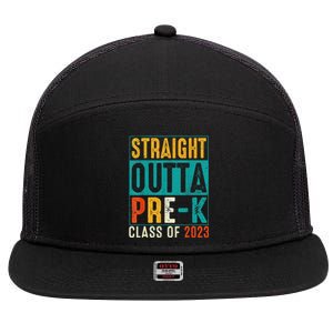 Straight Outta Pre K Preschool Graduation Gifts 7 Panel Mesh Trucker Snapback Hat