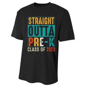 Straight Outta Pre K Preschool Graduation Gifts Performance Sprint T-Shirt