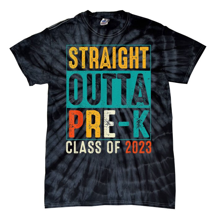 Straight Outta Pre K Preschool Graduation Gifts Tie-Dye T-Shirt