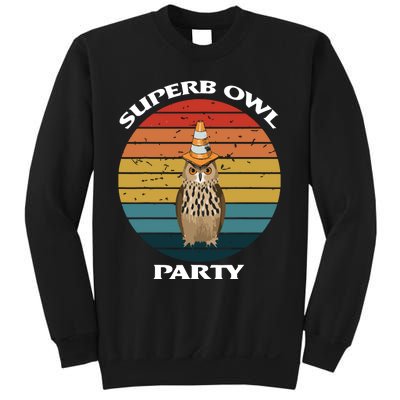 Superb Owl Party Retro Vintage Owl Lover Sweatshirt