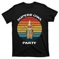 Superb Owl Party Retro Vintage Owl Lover T-Shirt