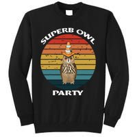 Superb Owl Party Retro Vintage Owl Lover Tall Sweatshirt