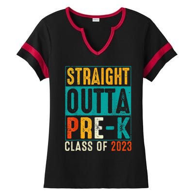 Straight Outta Pre K Preschool Graduation Gifts Ladies Halftime Notch Neck Tee