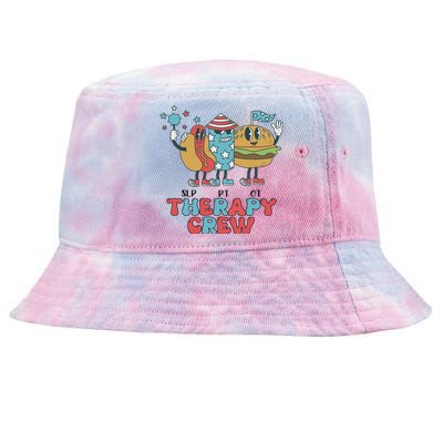 Slp Ot Pt Therapy Crew 4th Of July Patriotic America Vibes Gift Tie-Dyed Bucket Hat