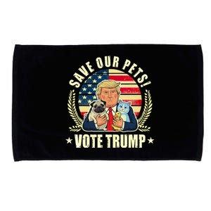 Save Our Pets Vote For Trump 2024 Trump Vance 2024 Election Microfiber Hand Towel