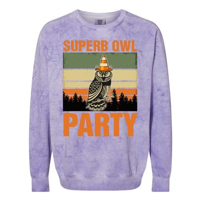 Superb Owl Party Colorblast Crewneck Sweatshirt