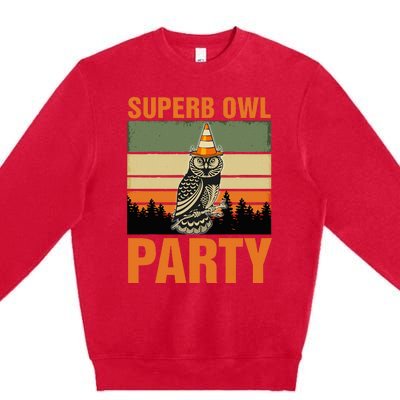 Superb Owl Party Premium Crewneck Sweatshirt