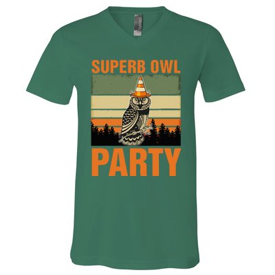 Superb Owl Party V-Neck T-Shirt