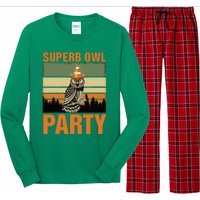 Superb Owl Party Long Sleeve Pajama Set