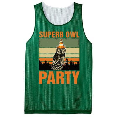 Superb Owl Party Mesh Reversible Basketball Jersey Tank