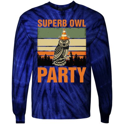 Superb Owl Party Tie-Dye Long Sleeve Shirt