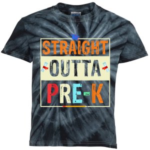 Straight Outta Pre K Preschool Graduation Gifts Kids Tie-Dye T-Shirt