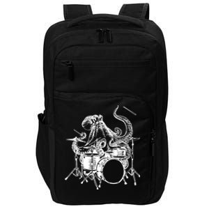 Seembo Octopus Playing Drums Drummer Drumming Musician Band Cute Gift Impact Tech Backpack