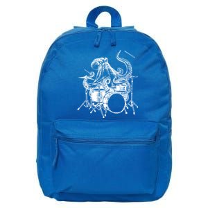 Seembo Octopus Playing Drums Drummer Drumming Musician Band Cute Gift 16 in Basic Backpack