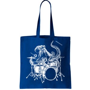 Seembo Octopus Playing Drums Drummer Drumming Musician Band Cute Gift Tote Bag