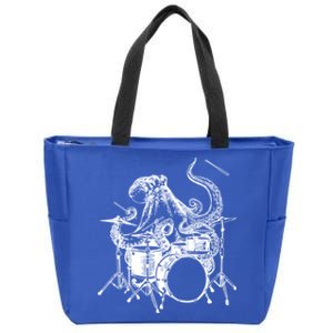 Seembo Octopus Playing Drums Drummer Drumming Musician Band Cute Gift Zip Tote Bag