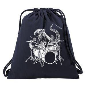 Seembo Octopus Playing Drums Drummer Drumming Musician Band Cute Gift Drawstring Bag