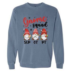 Slp Ot Pt Gnome Squad Christmas Therapist Team Xmas Pajamas Gift Garment-Dyed Sweatshirt