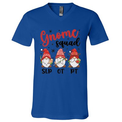 Slp Ot Pt Gnome Squad Christmas Therapist Team Xmas Pajamas Gift V-Neck T-Shirt