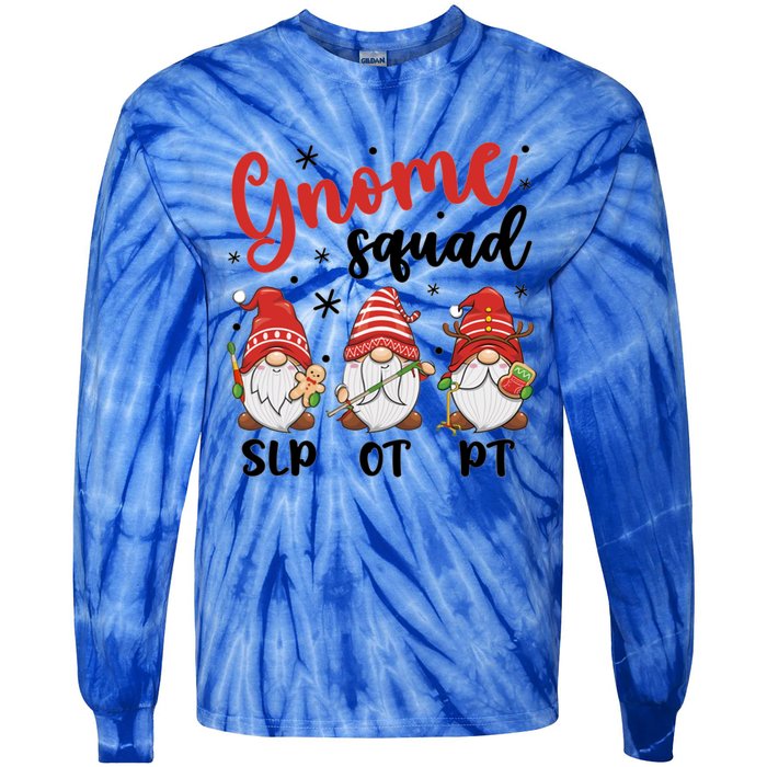 Slp Ot Pt Gnome Squad Christmas Therapist Team Xmas Pajamas Gift Tie-Dye Long Sleeve Shirt